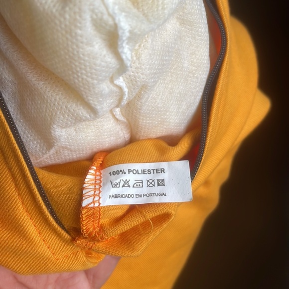 Veuve Clicquot Embroidered Bright Bold Orange Cushion, 38cm x 38cm Square - Picture 6 of 15